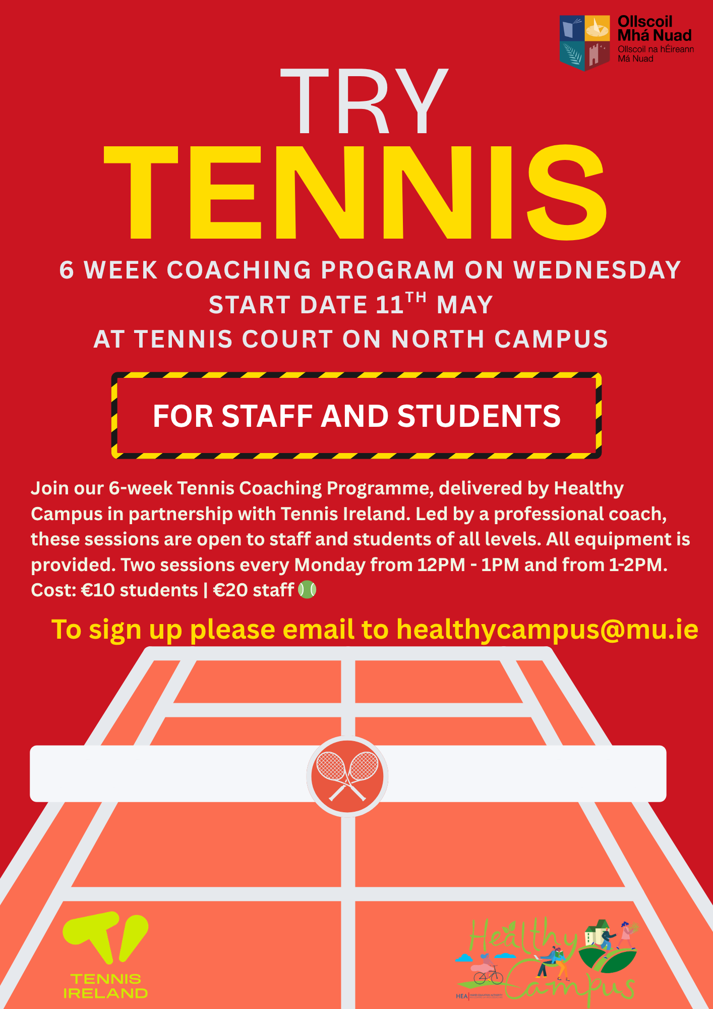Tennis Lessons – 6 Week Course